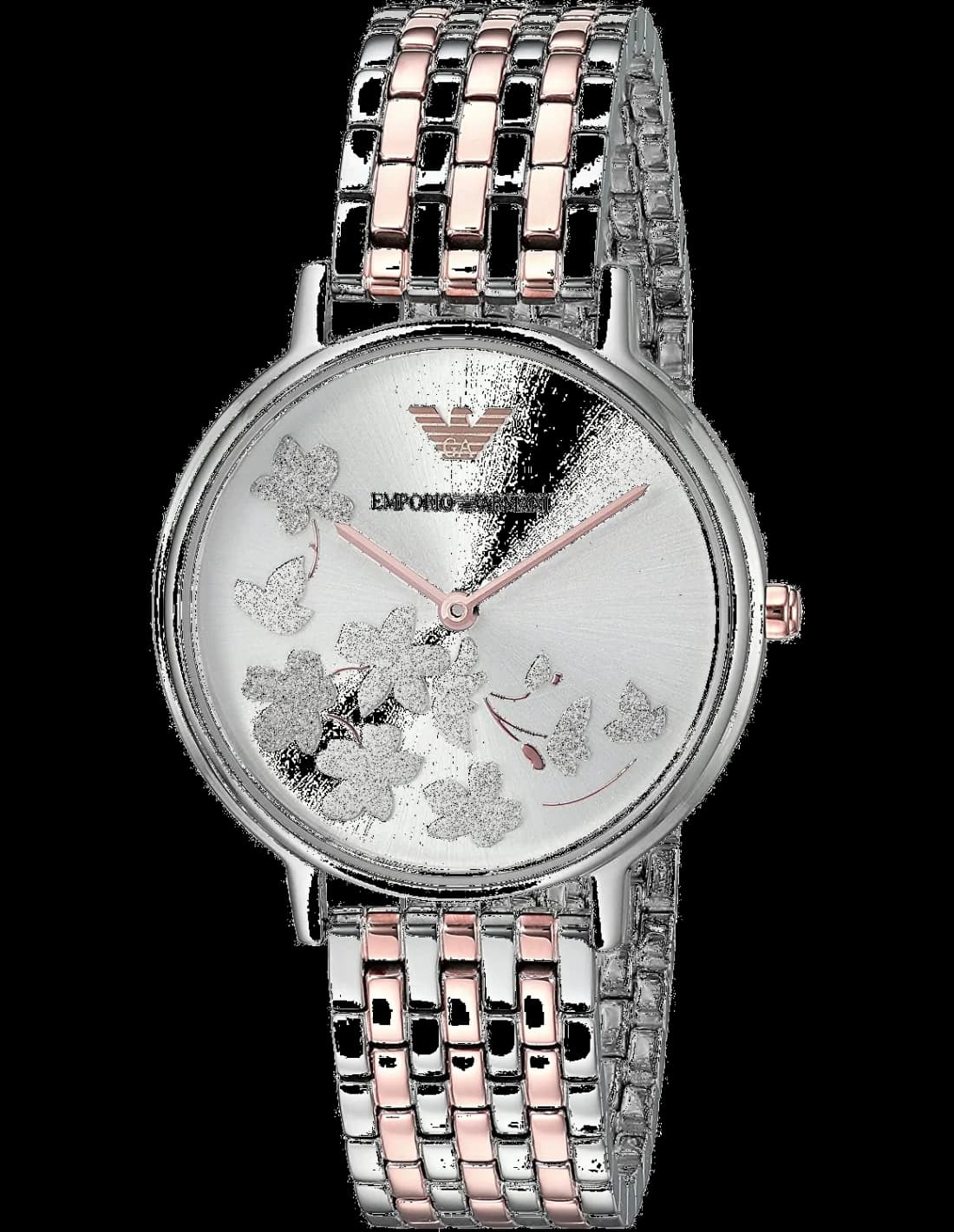Montre Emporio Armani AR11113 Boîtier Rose Gold et Cuir Gris