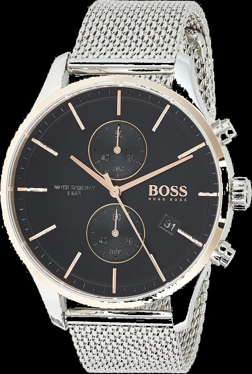 Montre Homme Hugo Boss Associate 1513805 bracelet en maille milanaise