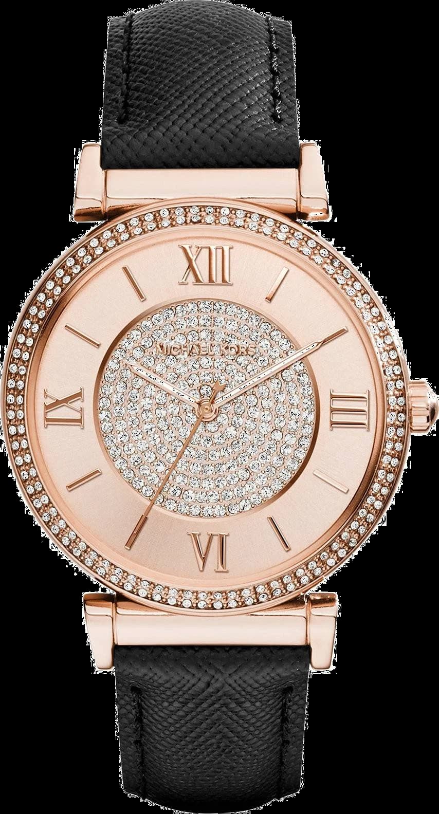 Montre femme Michael Kors Catlin MK2376 Bracelet cuir noir