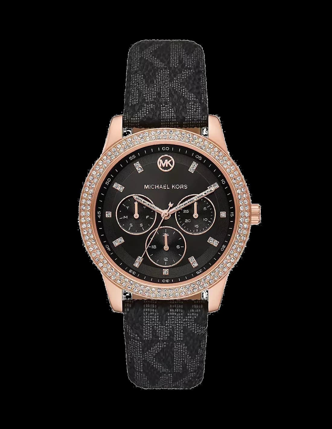 Montre Michael Kors MK6968 Tibby multifonction ornée de cristaux cadran noir