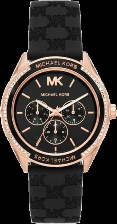 Montre Michael Kors Jessa MK7266 multifonction bracelet en silicone noir