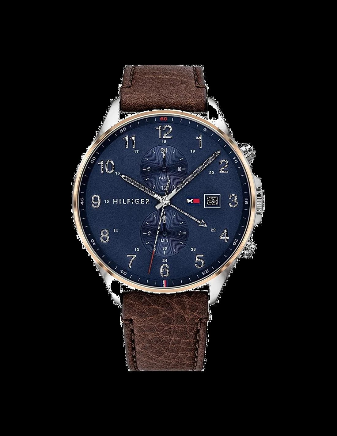 Montre Tommy Hilfiger 1791712 Boîtier Doré et Bracelet Cuir Marron