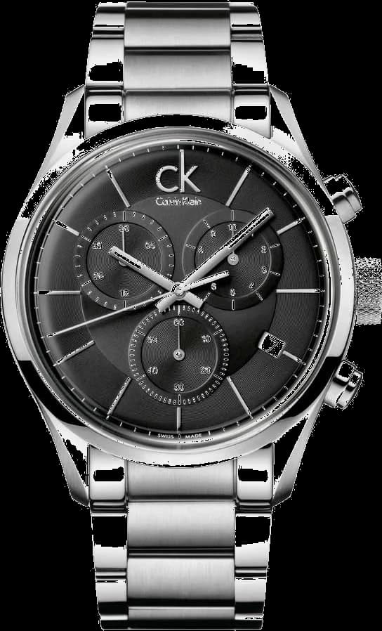 Montre Homme Calvin Klein K2H27104 Chronographe Cadran Noir Acier