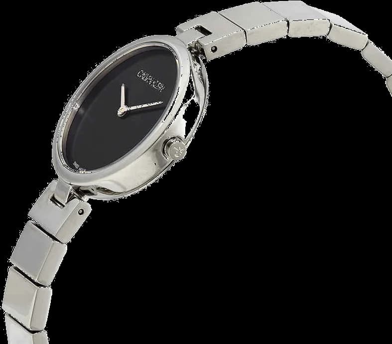 Montre Femme Calvin Klein Authentic K8G23141 Cadran Noir Acier Inoxydable Argent vue 2