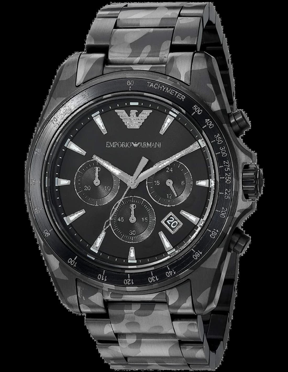 Montre Homme Emporio Armani Sportivo AR11027 - Cadran et boîtier noir camouflage