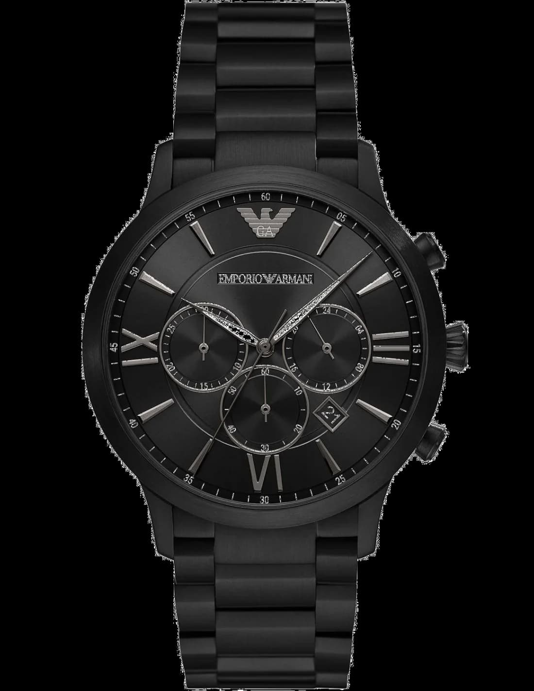 Montre Homme Emporio Armani Luigi AR11349 - Boîtier et bracelet acier noir
