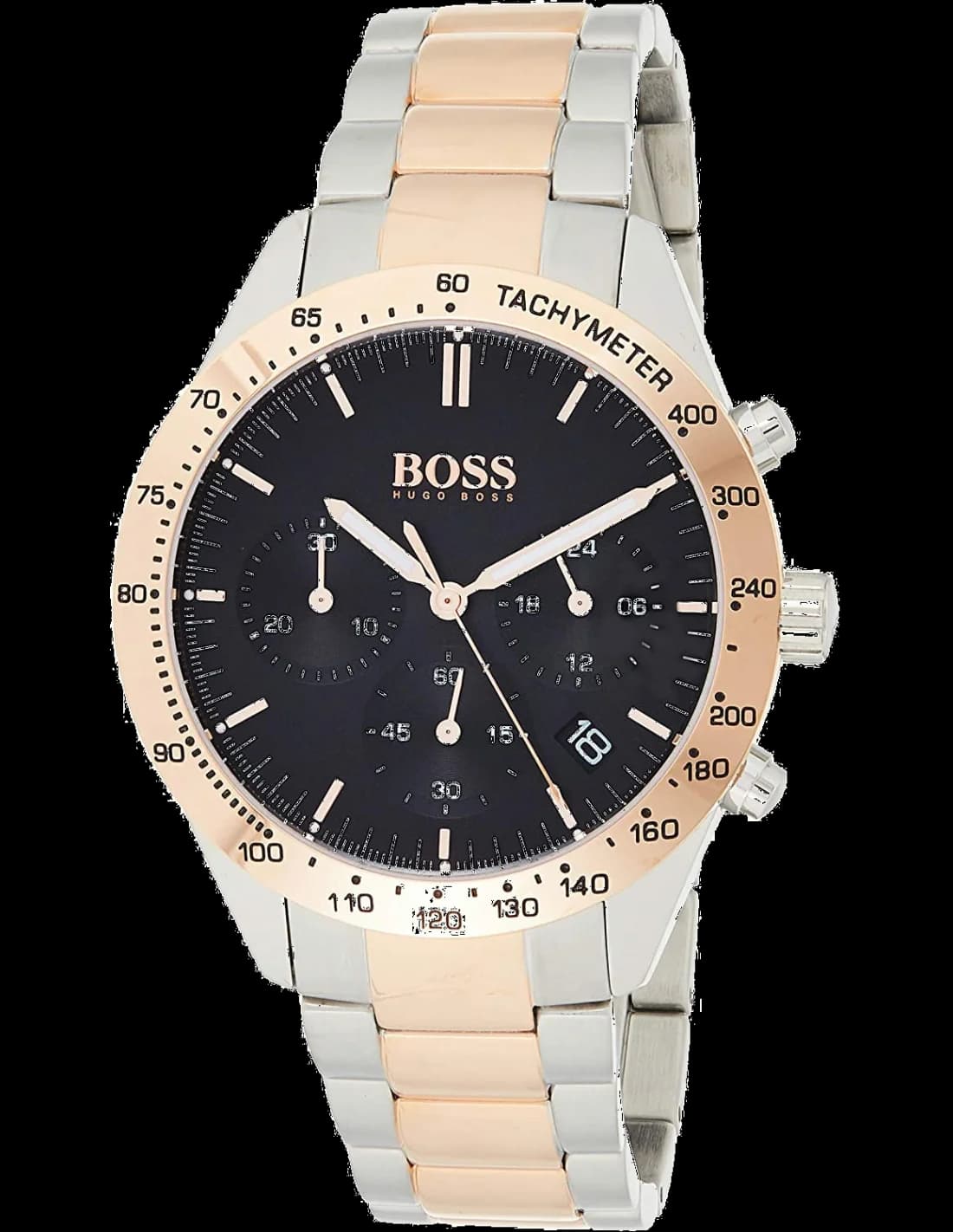 Montre Homme Hugo Boss 1513584 Chronographe Acier Inoxydable Bi-ton Argent/Or Rose