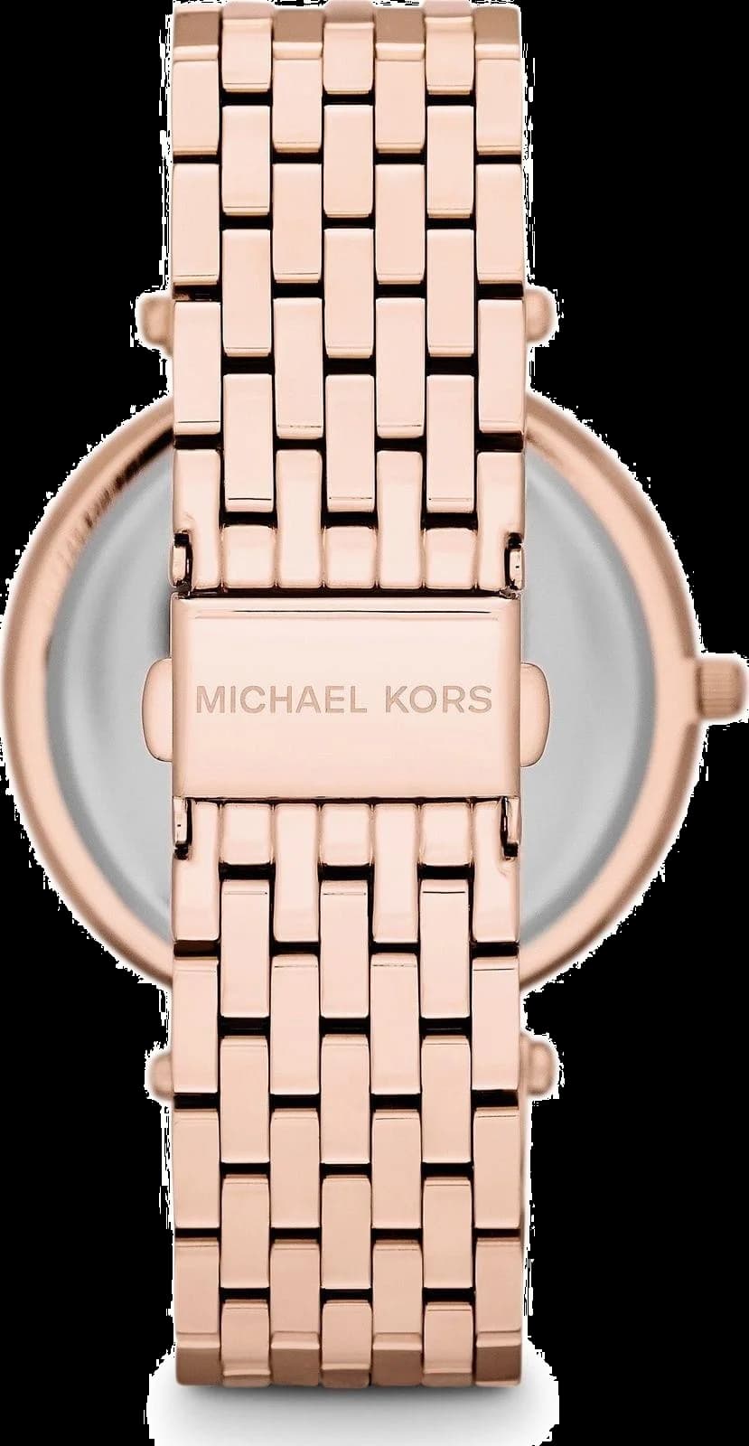 Montre Femme Michael Kors MK3217 - Cadran Marron, Bracelet Acier Or Rose et Cristaux vue 2
