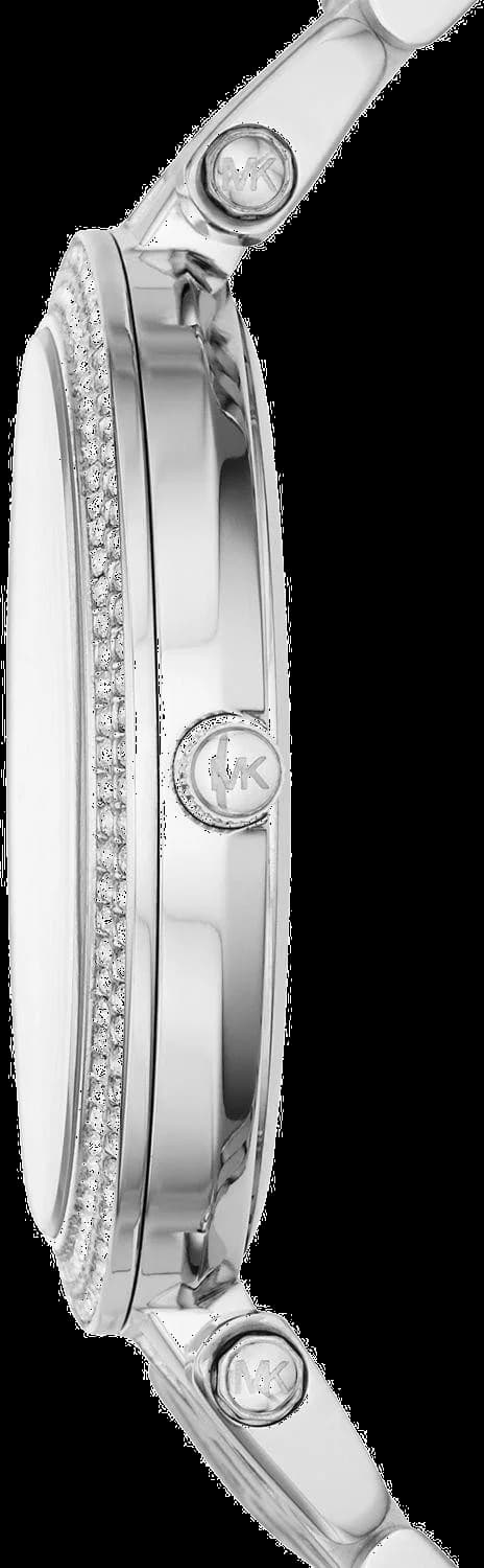 Montre Femme Michael Kors Darci MK3218, Cadran Fuchsia, Bracelet Acier Argenté et Strass vue 3