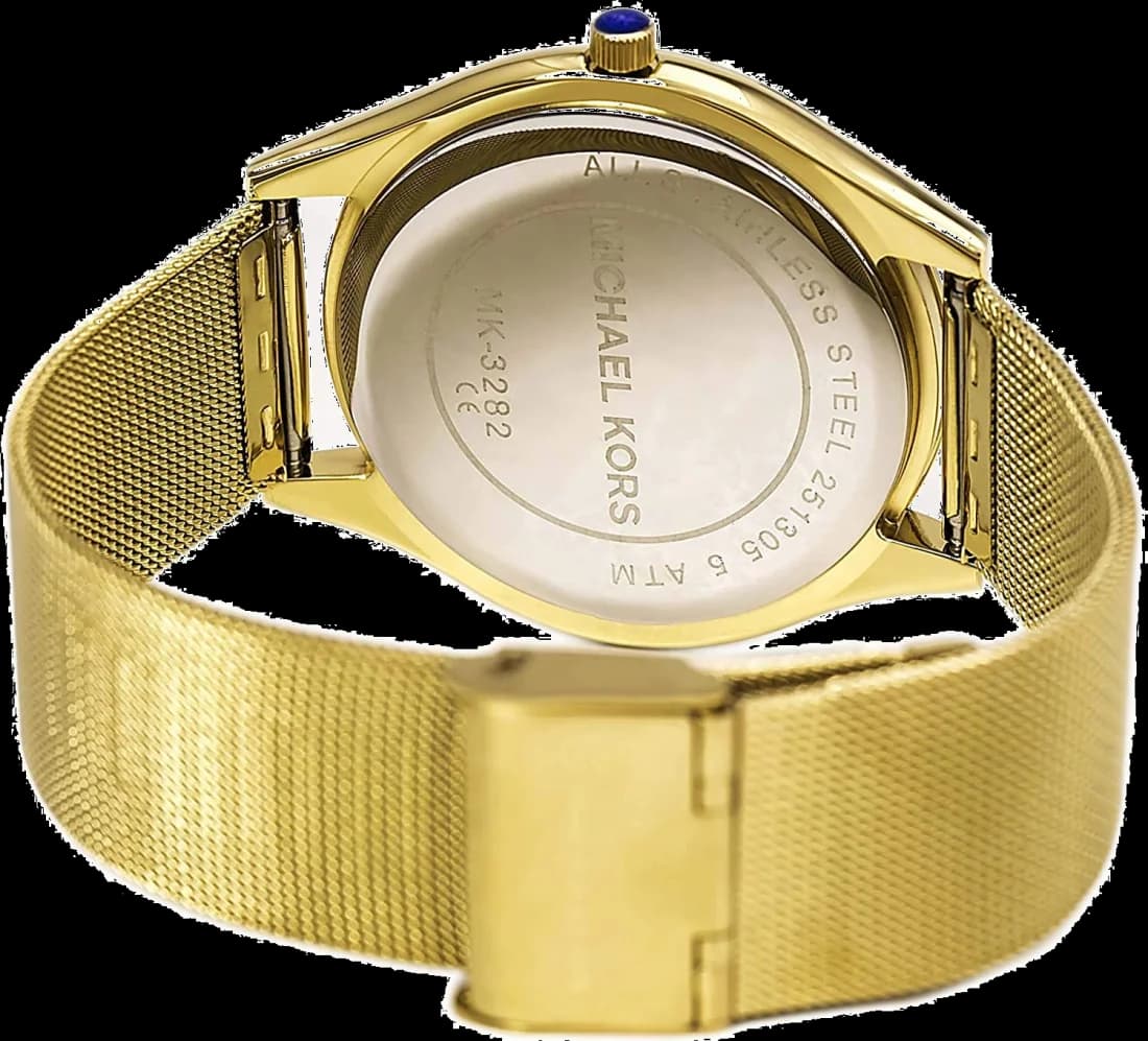 Montre Femme Michael Kors MK3282 Cadran Doré Bracelet Maille Milanaise Or vue 2