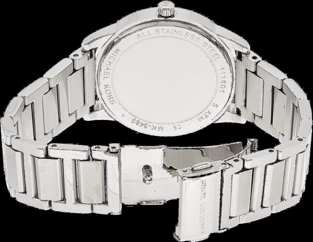 Montre-bracelet Michael Kors MK3489 pour femme en acier argenté vue 3