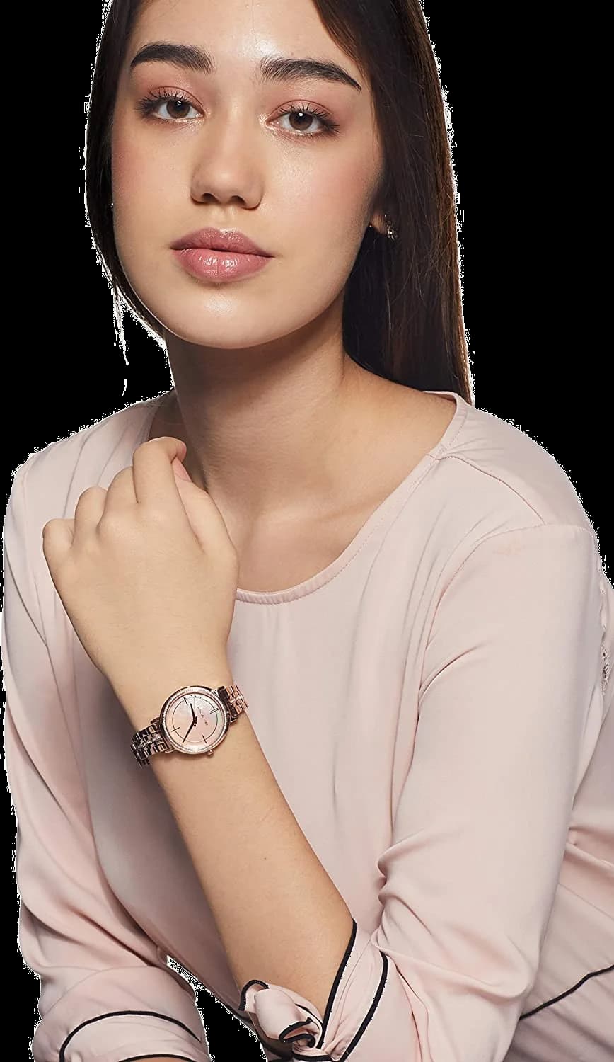 Montre-bracelet Michael Kors Cinthia MK3643 pour Femme, Cadran et Bracelet Or Rose vue 3