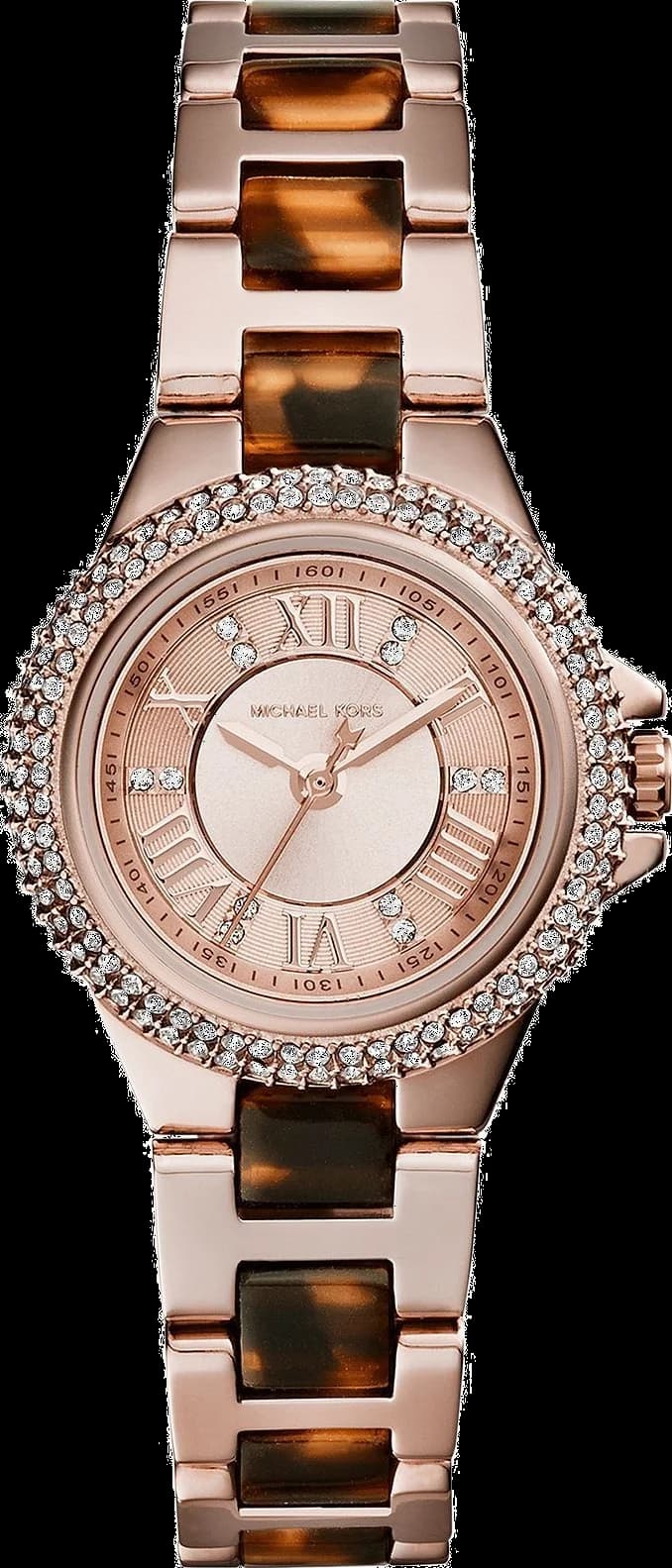 Montre Michael Kors MK4289 Femme en Acier Bicolore Marron et Or Rose