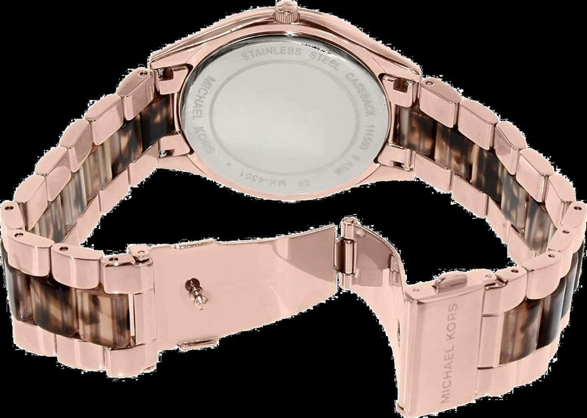 Montre Femme Michael Kors MK4301 Runway - Boîtier et Cadran Or Rose 42mm vue 3