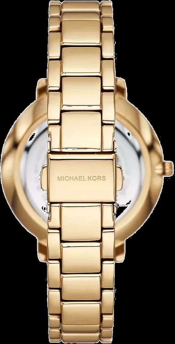Montre-bracelet Michael Kors Pyper MK4666 pour femme, boîtier et bracelet or, cadran blanc vue 2