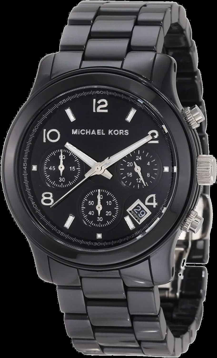 Montre Femme Michael Kors Runway MK5162 en céramique et acier noir