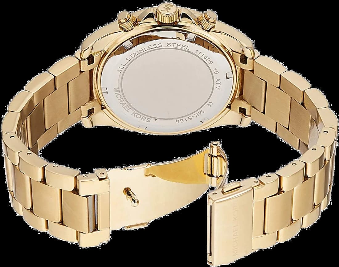 Montre Femme Michael Kors MK5166 Blair - Boîtier et Bracelet Acier Doré avec Strass vue 3