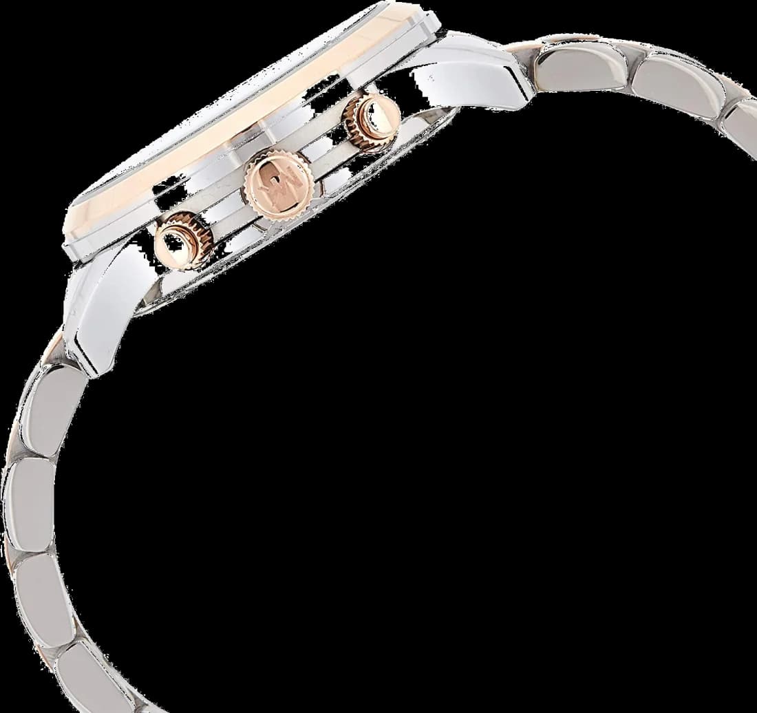 Montre Michael Kors Runway MK5315 pour Femme - Cadran argent et bracelet bicolore acier or rose vue 2