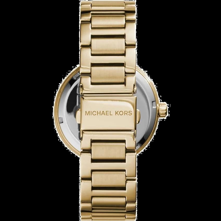 Montre Femme Michael Kors MK5867 en Acier Doré, Cadran Champagne et Strass vue 3