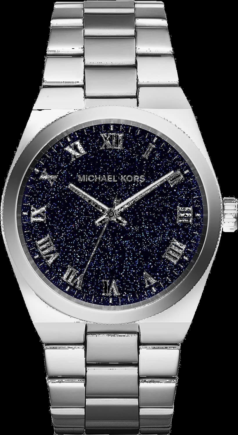 Montre Femme Michael Kors Channing MK6113 en Acier Inoxydable Argenté avec Cadran Bleu