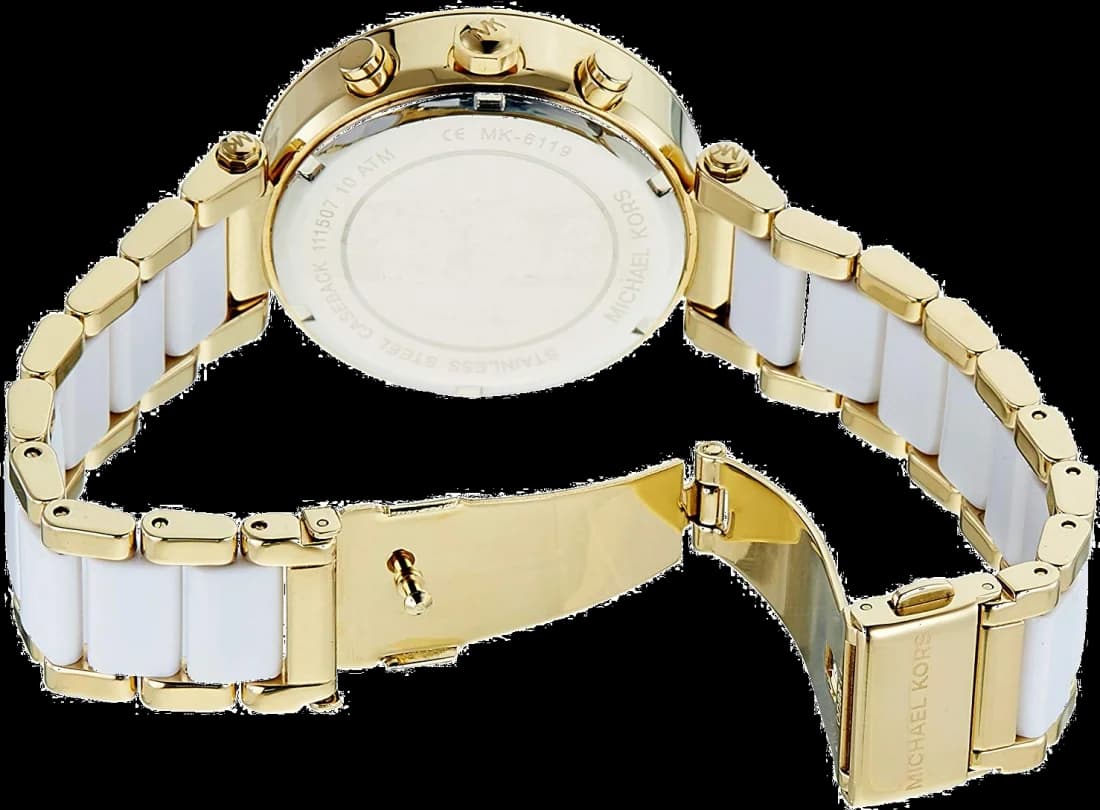 Montre Michael Kors MK6119 Femme Bicolore Or et Acier avec Cadran à Cristaux vue 4
