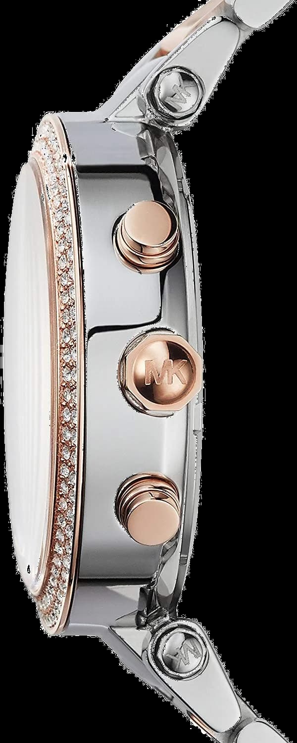 Montre Femme Michael Kors Parker MK6141 - Cadran Bleu, Bracelet Bicolore Acier Or Rose et Argent vue 2