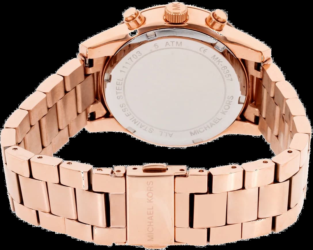 Montre Femme Michael Kors Ritz MK6357 en acier or rose vue 2