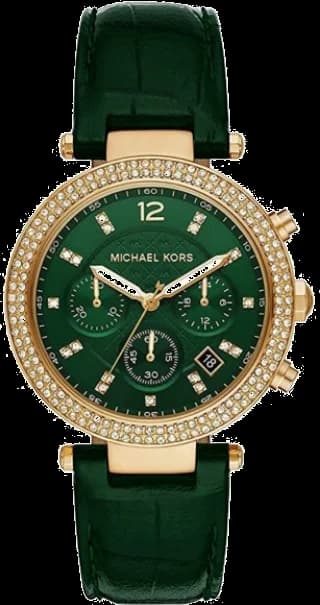 Montre Femme Michael Kors Parker MK6985 - Cadran et Bracelet Cuir Vert
