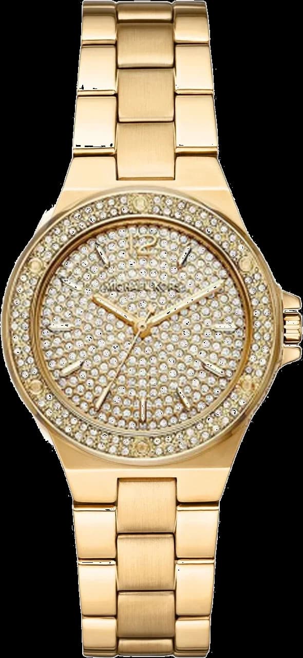 Montre Michael Kors MK7289 pour Femme, Boîtier et Bracelet Acier Doré, Cadran à Cristaux