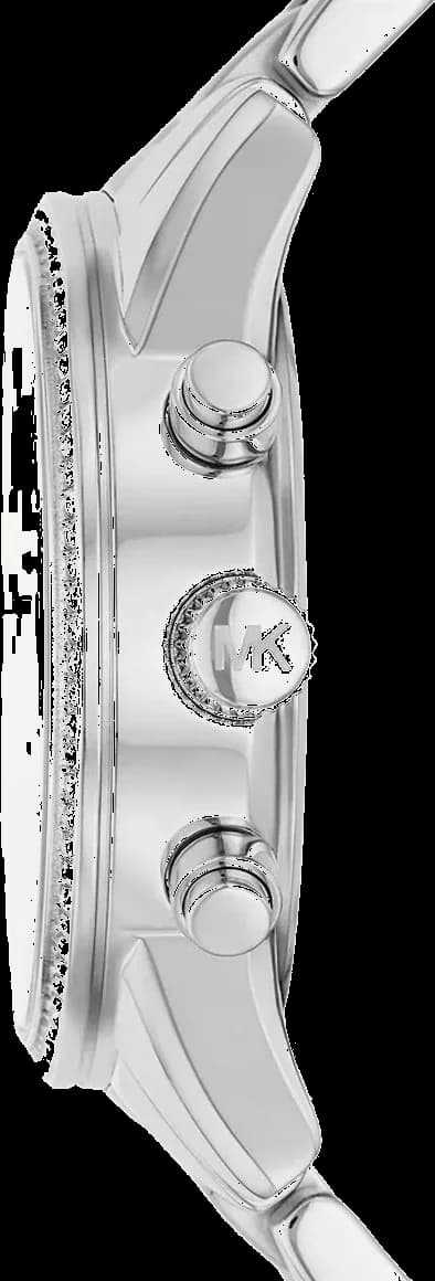 Montre Michael Kors Ritz MK7301 Femme - Cadran argent pavé de cristaux, bracelet acier vue 3