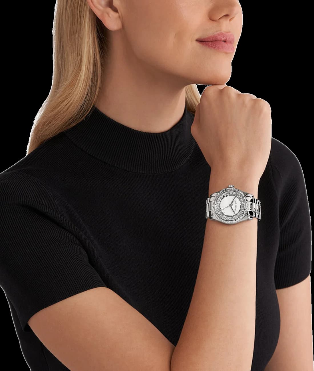 Montre Femme Michael Kors Lexington MK7445 Cadran Argent Pavé & Bracelet Acier vue 3