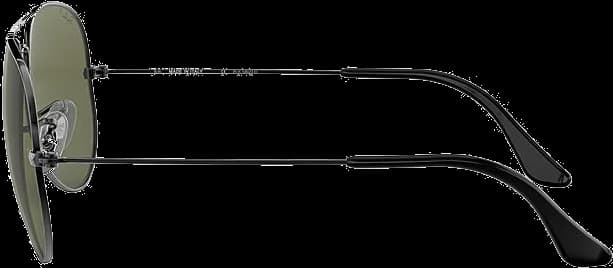 Lunettes de soleil Ray-Ban Aviator RB3025 004/58 - Monture métal argent - Verres polarisés verts - Unisexe vue 3