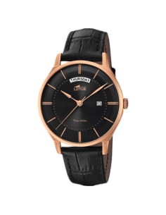 Montre Homme Lotus L18422/2 en Or Rose et Cadran Noir
