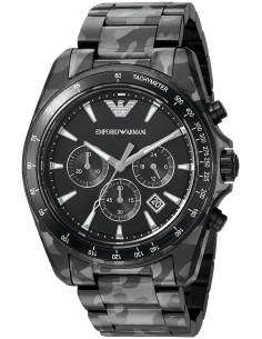 Montre Homme Emporio Armani Sportivo AR11027 - Cadran et boîtier noir camouflage