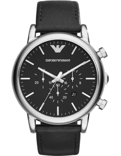 Montre Homme Emporio Armani Classic AR1828, Cadran et Bracelet Noir