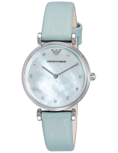Montre-bracelet Femme Emporio Armani Retro AR1959, Cadran Vert, Bracelet Cuir Vert