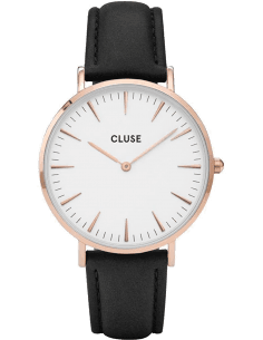 Montre Cluse La Bohème CL18008 Noir bracelet en cuir noir