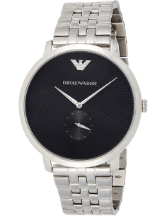 Montre Homme Emporio Armani Classic AR11161 en acier argenté et cadran noir