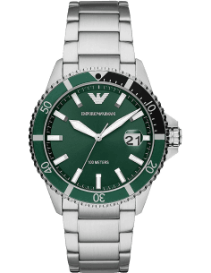 Montre Homme Emporio Armani Diver AR11338 - Cadran vert, boîtier acier