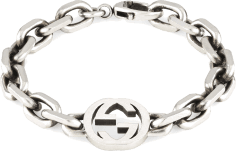 Bracelet Gucci en argent à logo GG entrelacé