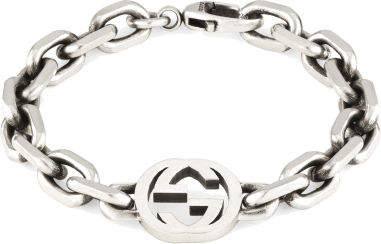 Bracelet Gucci en argent à logo GG entrelacé