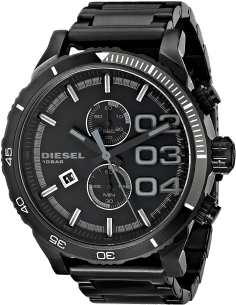 Montre Homme Diesel Double Down DZ4326 en Acier Noir - 48mm