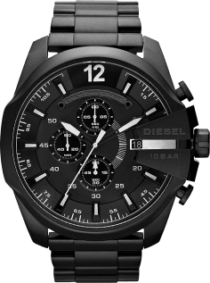 Montre Homme Diesel Mega Chief DZ4283 - Boîtier et bracelet acier noir