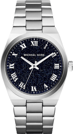 Montre Femme Michael Kors Channing MK6113 en Acier Inoxydable Argenté avec Cadran Bleu
