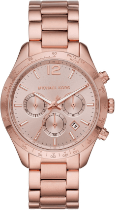 Montre Michael Kors Layton MK6796 Chronomètre 3 sous cadrans en acier or rose