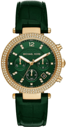 Montre Femme Michael Kors Parker MK6985 - Cadran et Bracelet Cuir Vert
