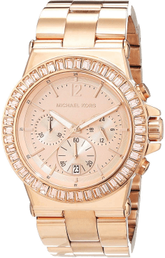 Montre Femme Michael Kors Dylan MK5412 en acier or rose avec brillants