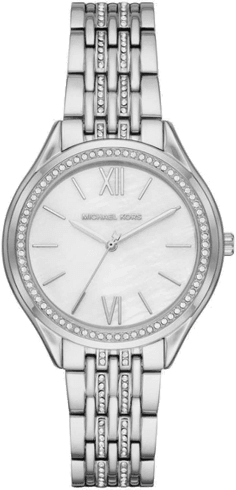 Montre Femme Michael Kors Mindy MK7075 en acier argenté à cadran nacre