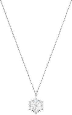 Pendentif Flocon de Neige Swarovski 5428432, Plaqué Rhodium Argenté pour Femme