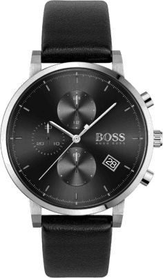 Montre Homme Hugo Boss Integrity 1513777 Cadran Noir Bracelet Cuir